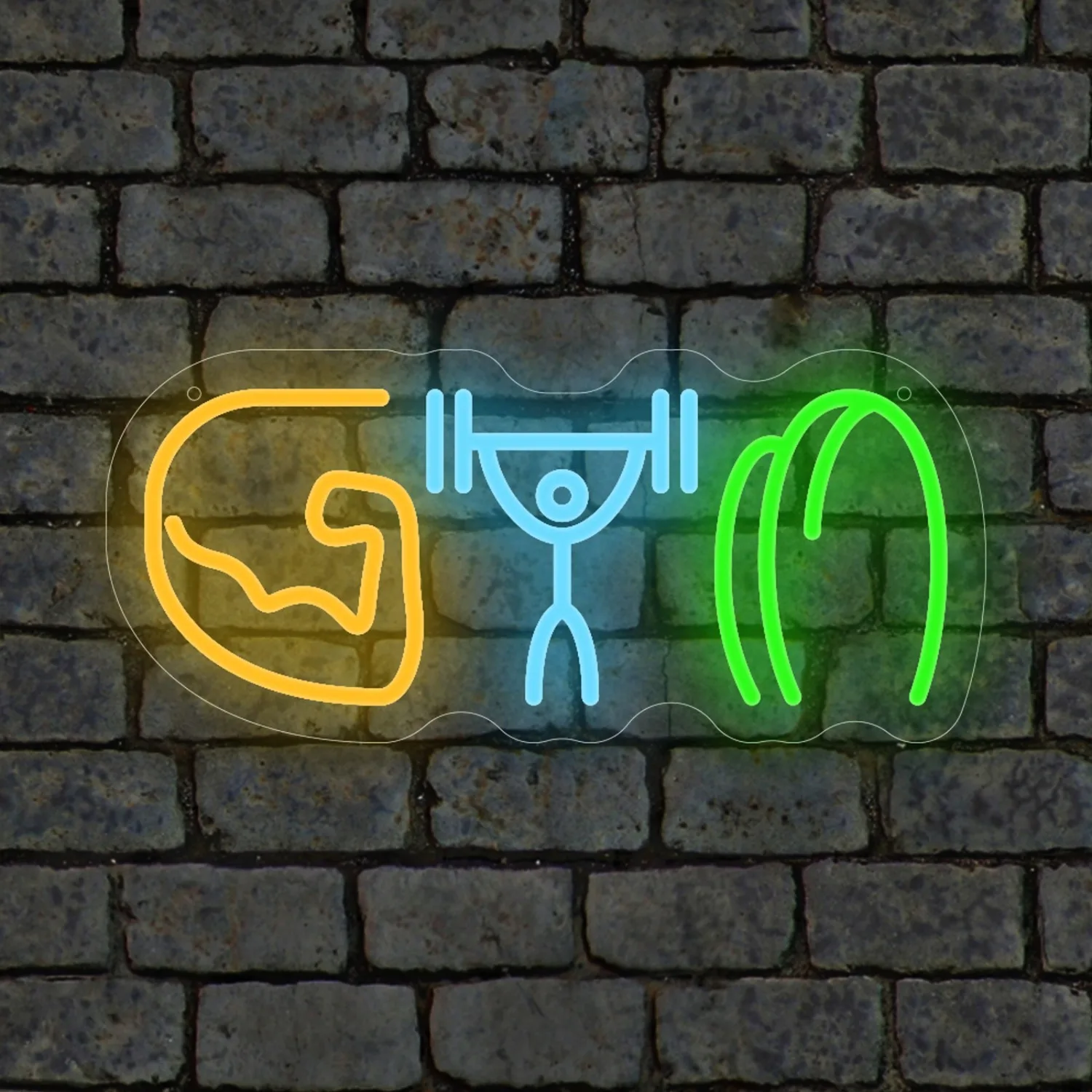 Home Gym Neon Sign - Gym Neon Sign Weightlifting Muscle Arm