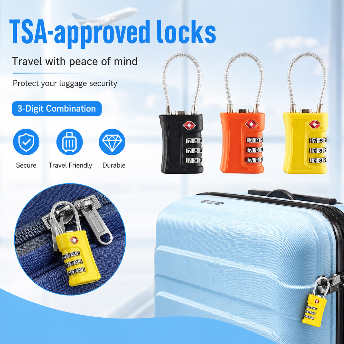 TSA Approved Luggage Lock 3 Di - đánh giá và giá Home Gym Portable
