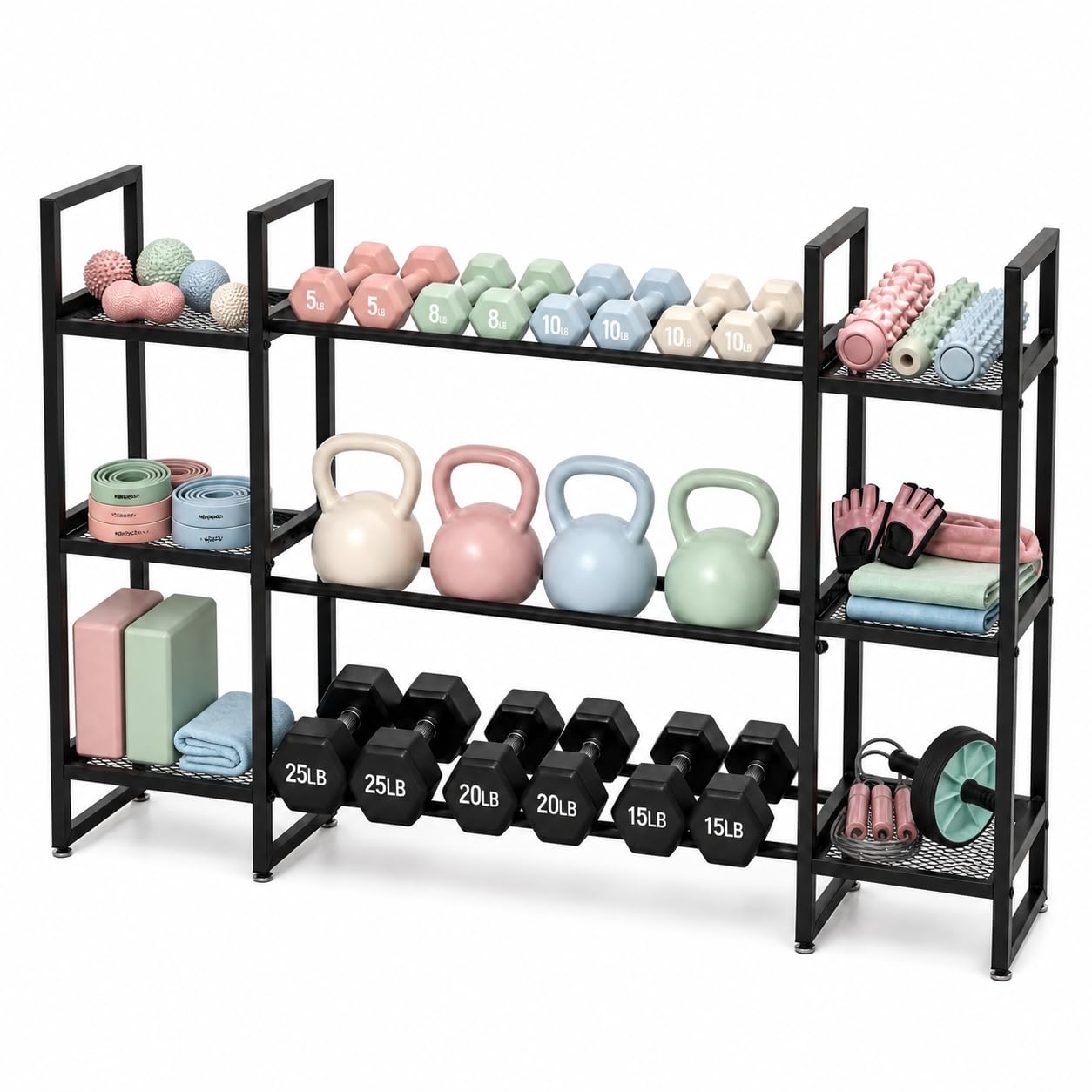 Dumbbell Rack 3 Tier, 260 Lb P - đánh giá và giá All In One Gym Home Equipment