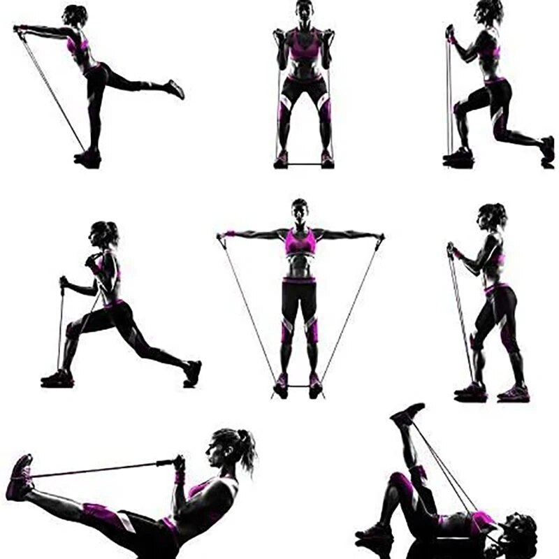 Resistance Bands With Handles, - đánh giá và giá Home Gym Yoga