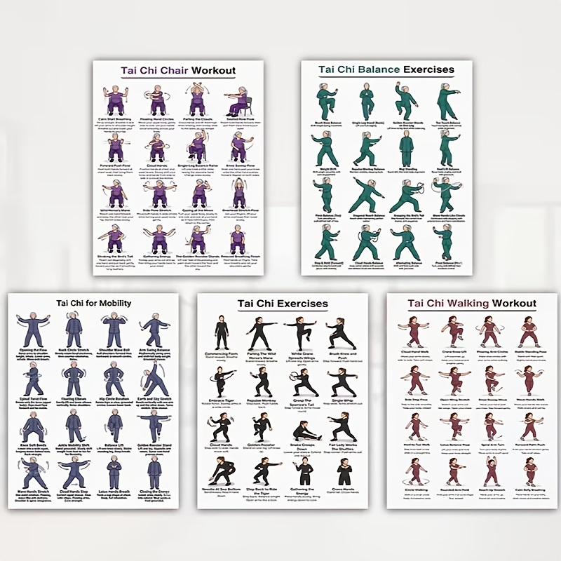 A4 Size 5pcs Tai Chi Workout S - đánh giá và giá Home Gym Routine