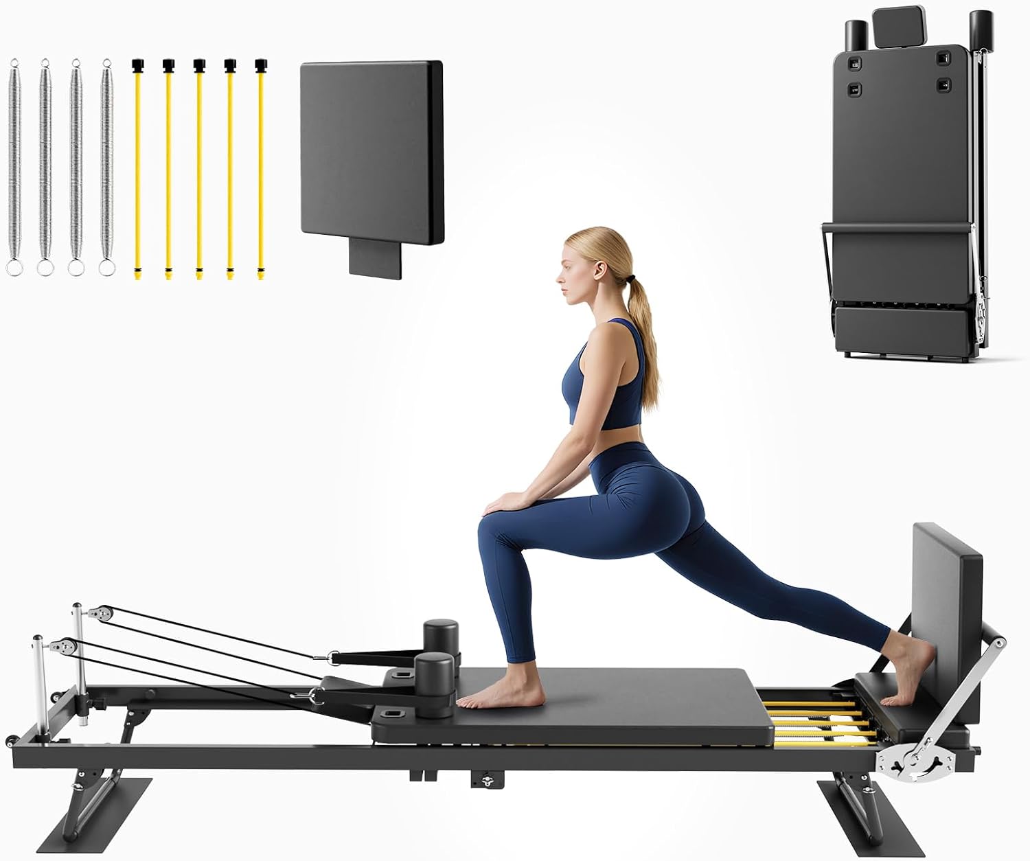Foldable Pilates Reformer Mach - đánh giá và giá Home Gym Equipment Set
